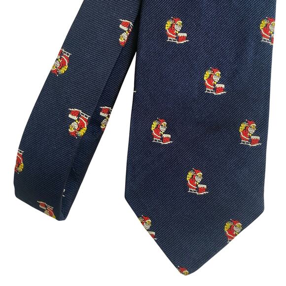 Brooks Brothers Santa Clause Christmas Holiday Tie 100% Silk Men's Church - Picture 1 of 2